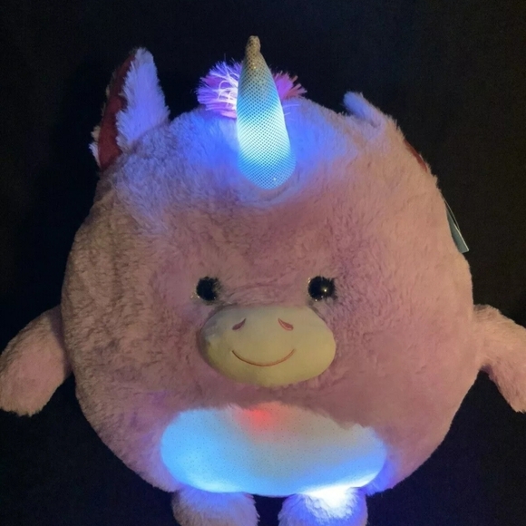 HUG Me Light Up UNICORN 14" Stuffed Animal Festive Voice Plush Toy NEW - Picture 7 of 9
